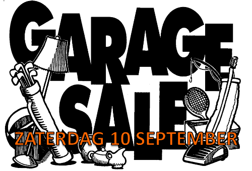 Vooraankondiging: 10 september Garage Sale!