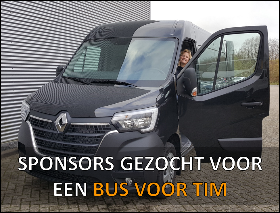 Sponsors gezocht voor een bus voor Tim